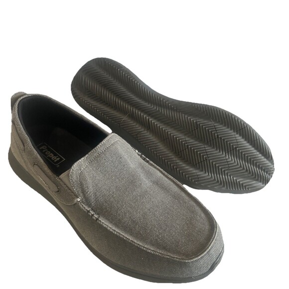 Propet Viasol Men\'s Size 15EEE Gray Canvas Loafers Slip On Casual Shoes MCX044C main image 10